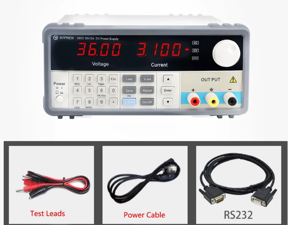 IV3603 Programmable DC Power Supply 36V 3A Linear Type High Precision 10mV/1mA Digital product image 3
