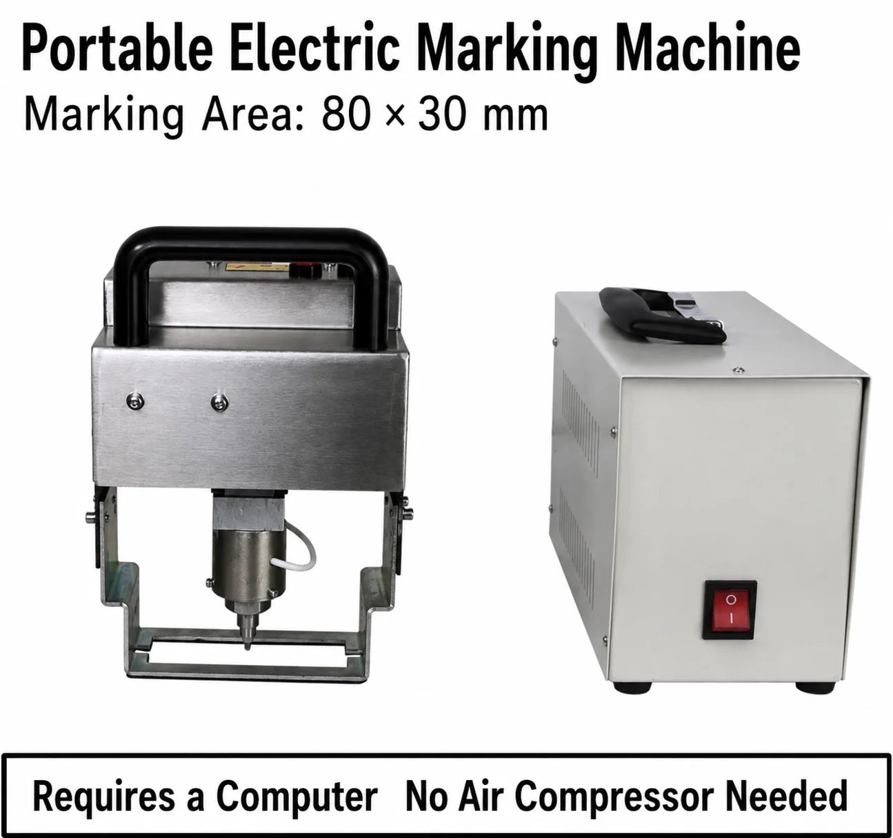 Portable Pneumatic / Electric Handheld Dot Peen Marking Machine
