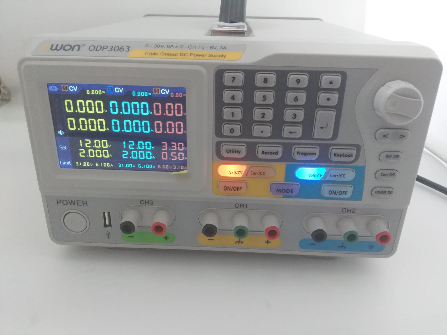 OWON ODP3063 3-CH Output With 2-CH 0-30V/6A And 0-6V/3A Programmable DC Power Supply product image 2