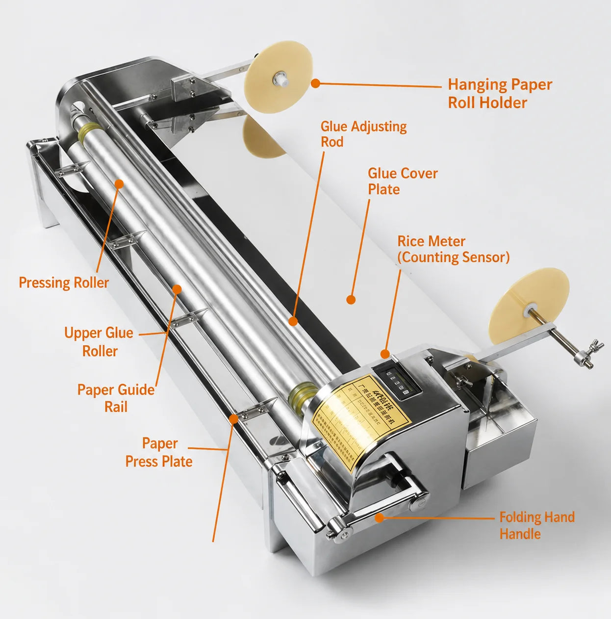 Manual wallpaper paste applicator roller detail
