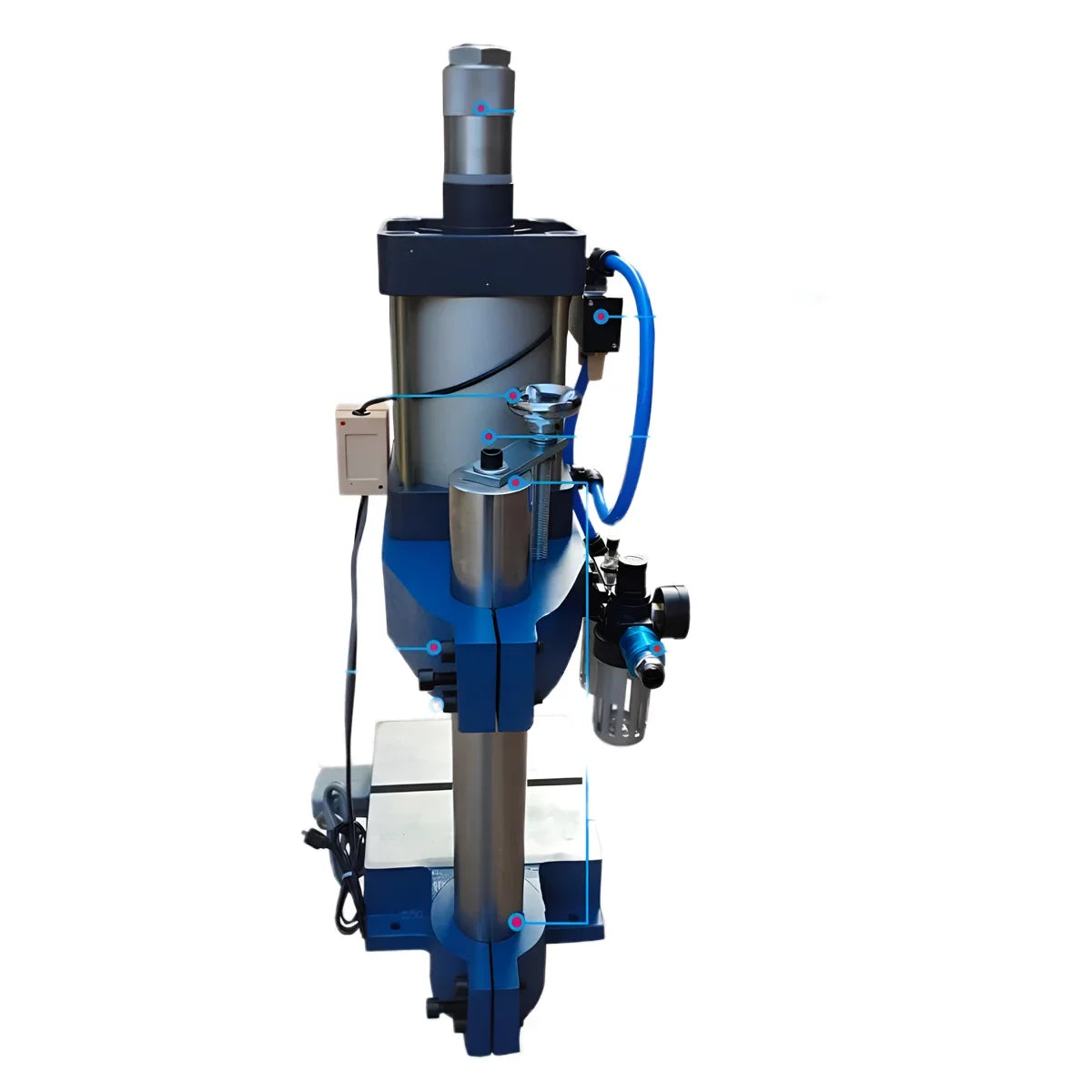 300kg pneumatic press machine cylinder and head detail