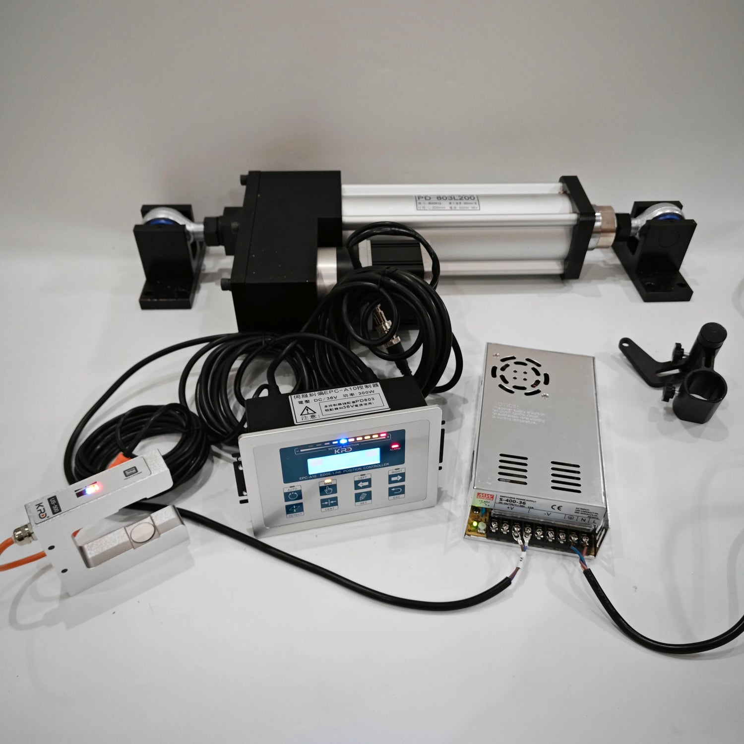 EPC-A10 Servo Web Guide System Line Edge Position Controller PD-803L200 Actuator 800kg 200mm product detail image 2
