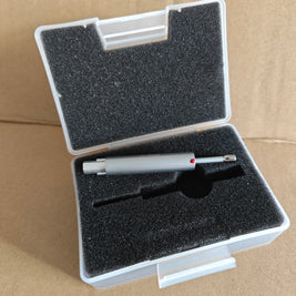 Metal surface roughness tester probe inside protective foam-lined case