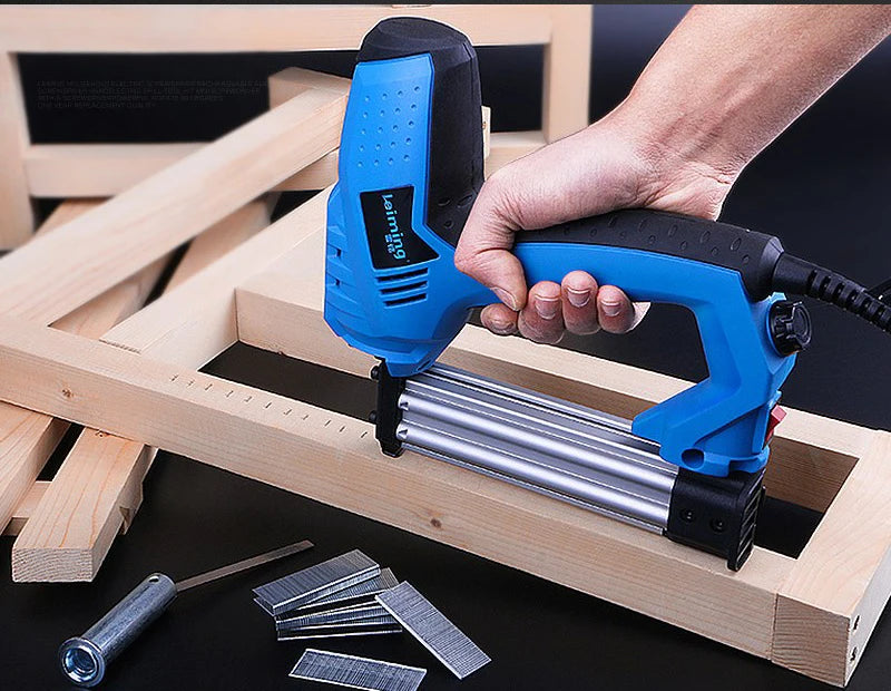 220V Electric Nail Gun U-Type Dual-Use Staple Gun Woodworking Power Tool for Furniture and product detail image 2