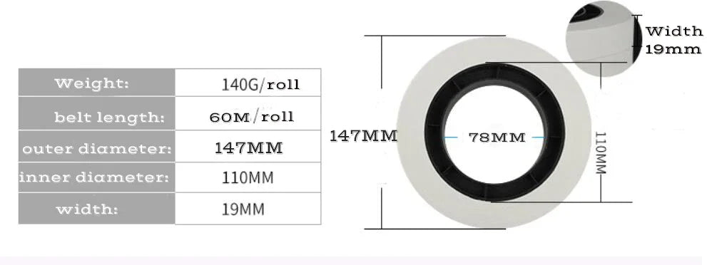 White Banknote Strapping Tape 19mm Width Kraft Paper Currency Bundle Tape Roll – 40 product image 4