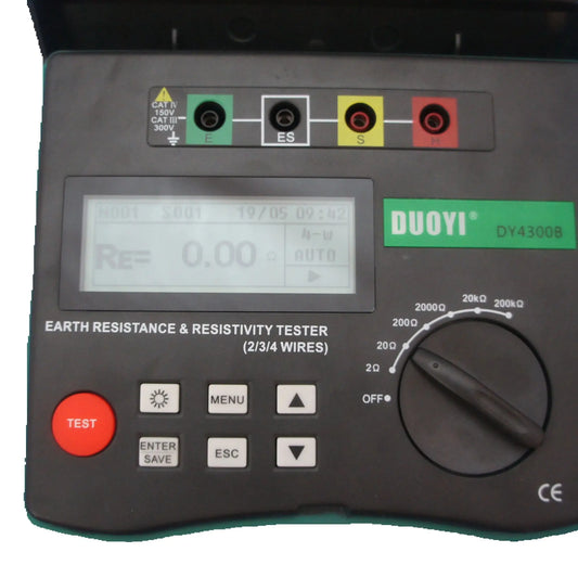DY4300B 4-Terminal Digital Earth Ground Resistance Tester | Soil