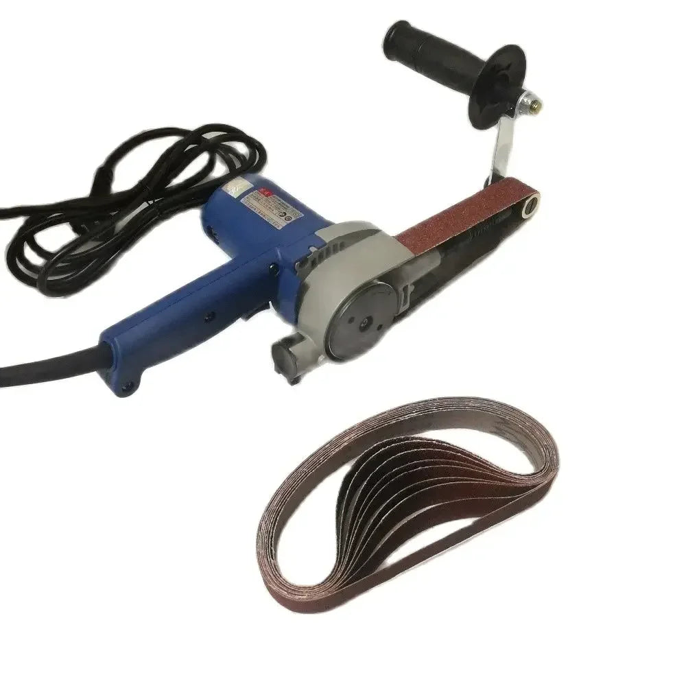220V 550W Variable Speed Belt Sander Grinder Polisher 30×533mm Sanding Machine with 10pcs product detail image 2