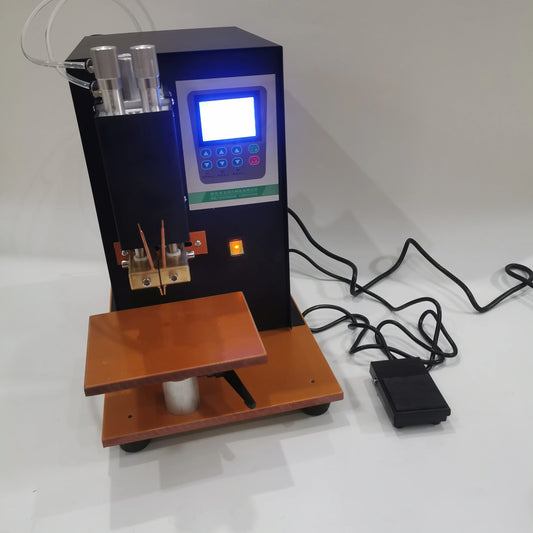15KVA pneumatic battery spot welder with foot pedal and copper electrodes
