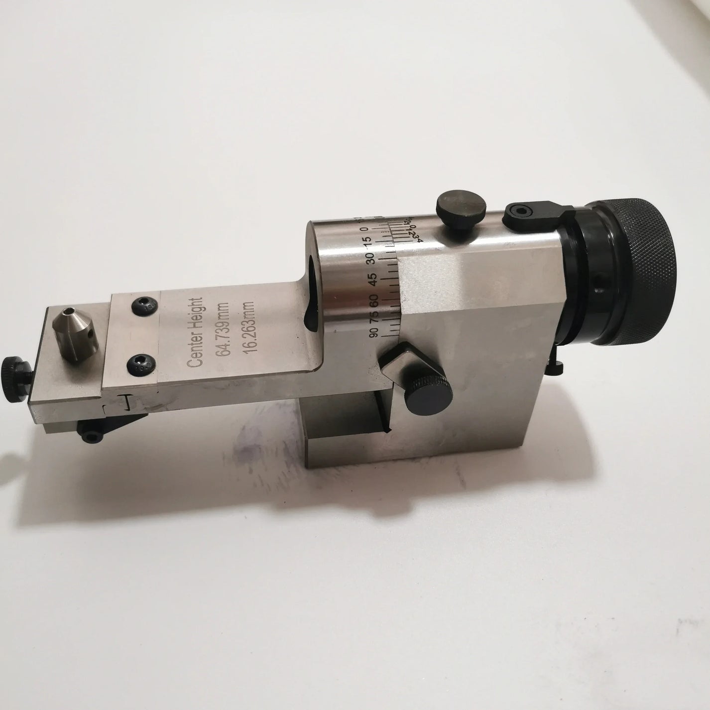 KT50 visual wheel dresser center height markings and angle scale