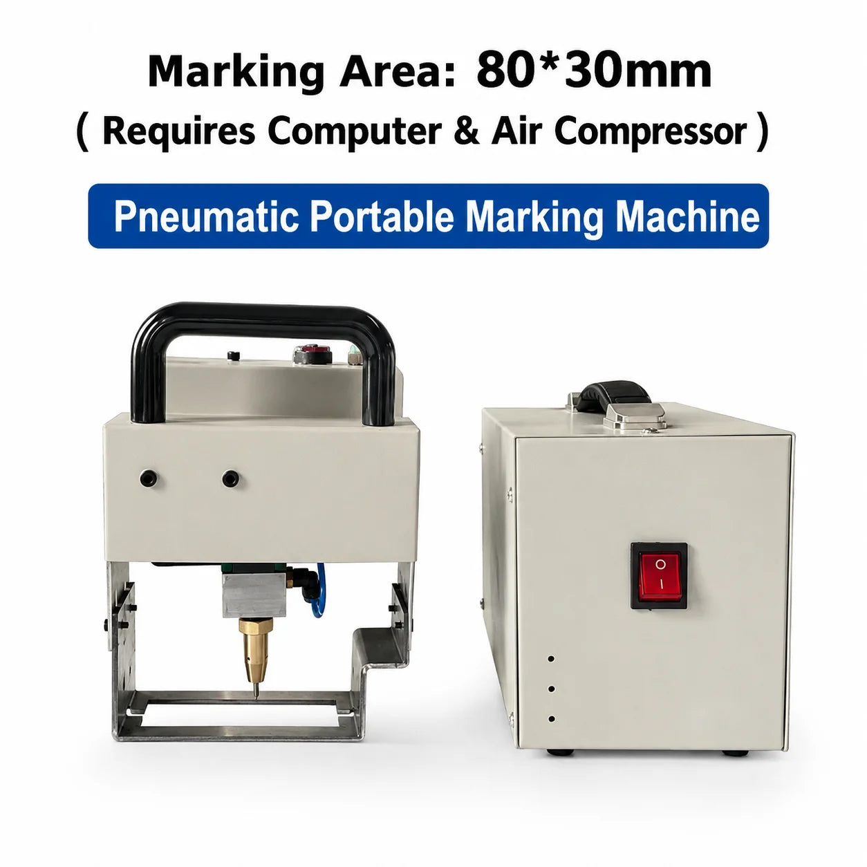 Portable Pneumatic / Electric Handheld Dot Peen Marking Machine for Vehicle Chassis VIN product image 2
