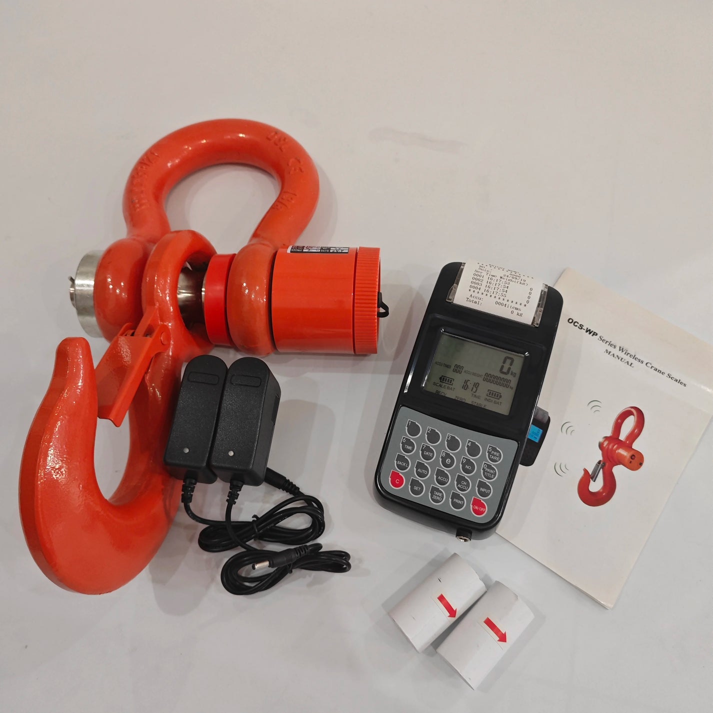 5T digital wireless crane scale with handheld indicator and printer