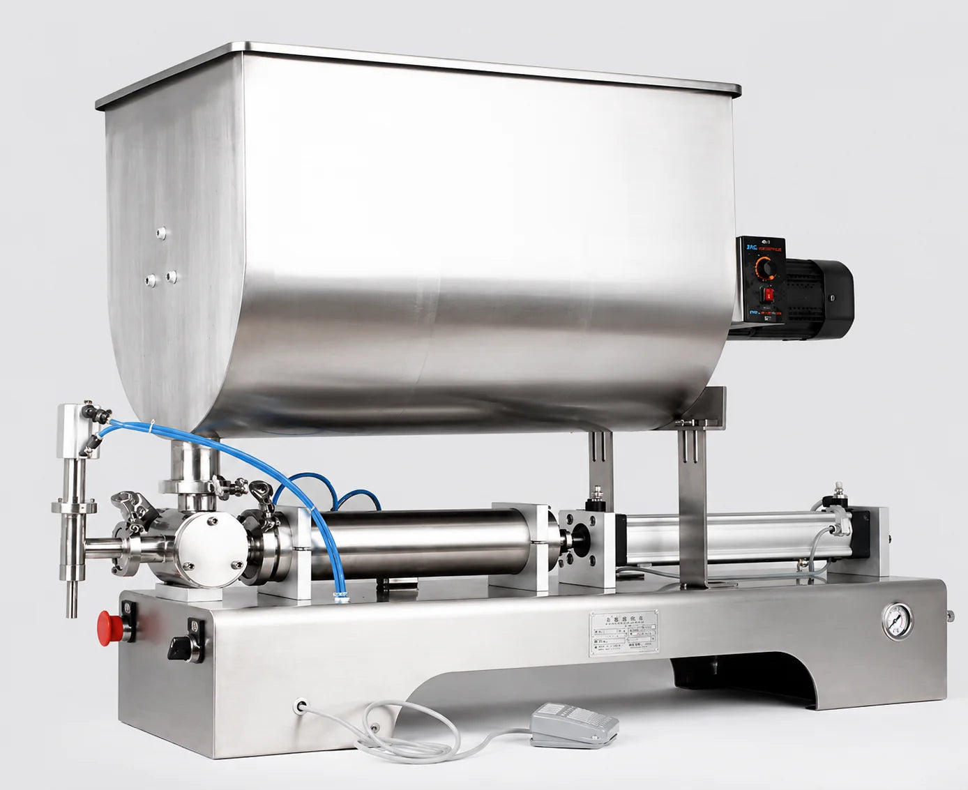 80L pneumatic paste mixing filling machine main view