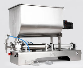 80L pneumatic sauce paste filling machine with mixing hopper