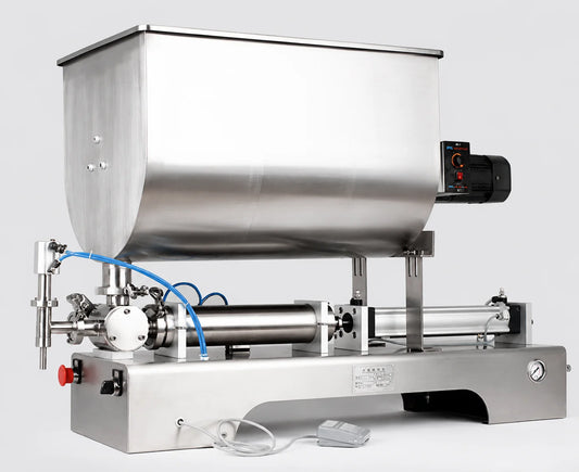 80L pneumatic paste mixing filling machine main view