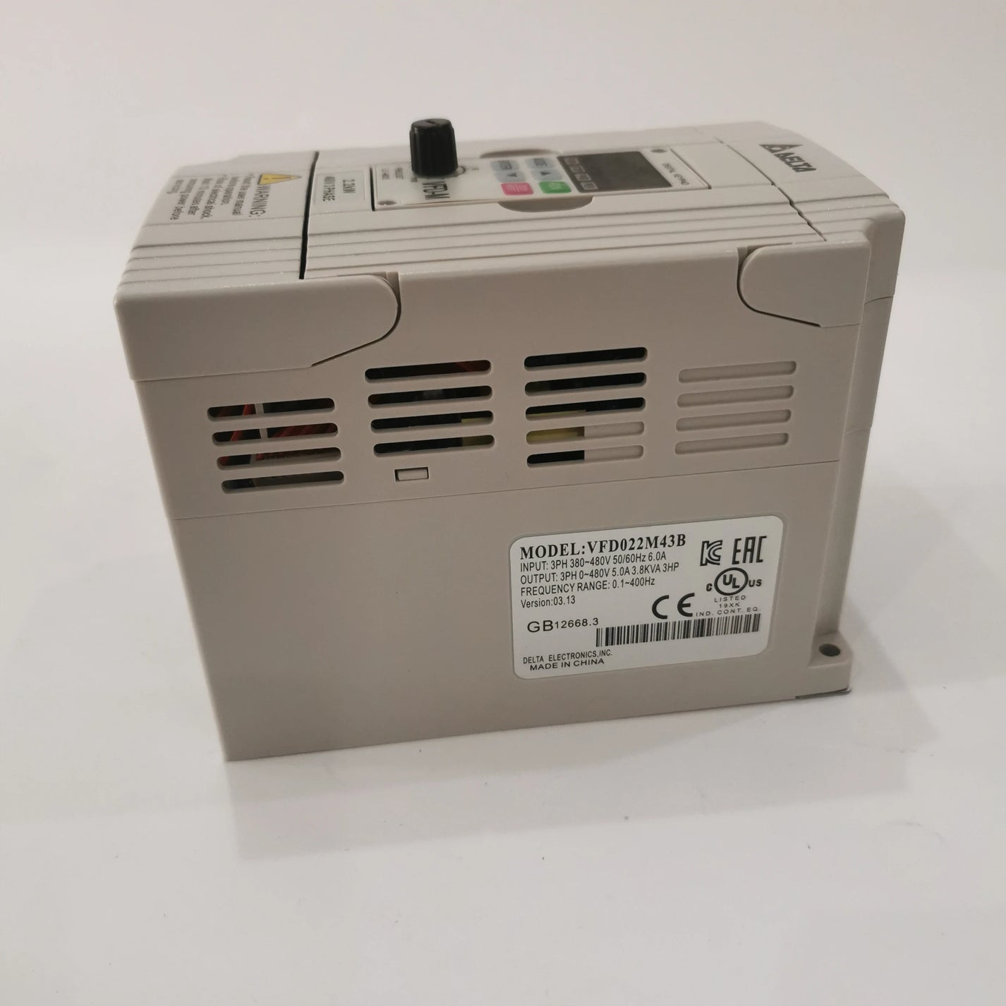 VFD022M43B Variable Frequency Drive 3HP 2.2KW 380~480V 3-Phase AC Motor Inverter | VFD-M product detail image 5