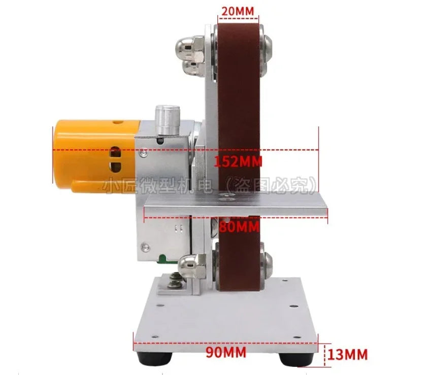 DIY Mini Belt Sander Grinder Polisher 520×20 mm Adjustable Speed Micro Table Grinding product image 4