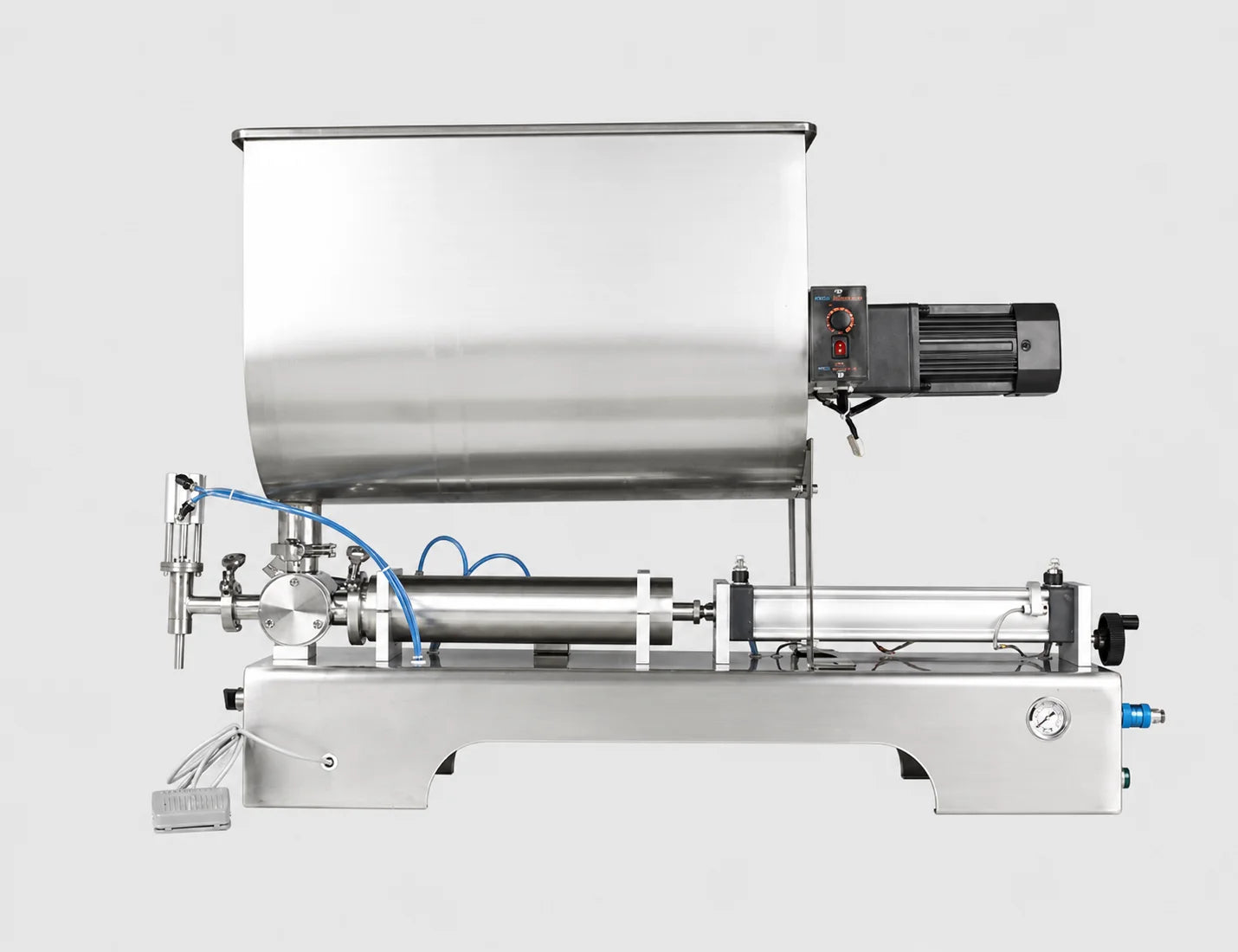 80L mixing hopper automatic piston filler detail