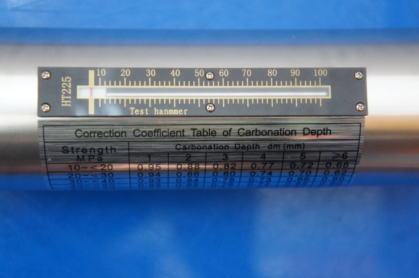 HT-225 Concrete Rebound Tester | Resiliometer Schmidt Swiss Hammer 10-60 MPa with English product detail image 3