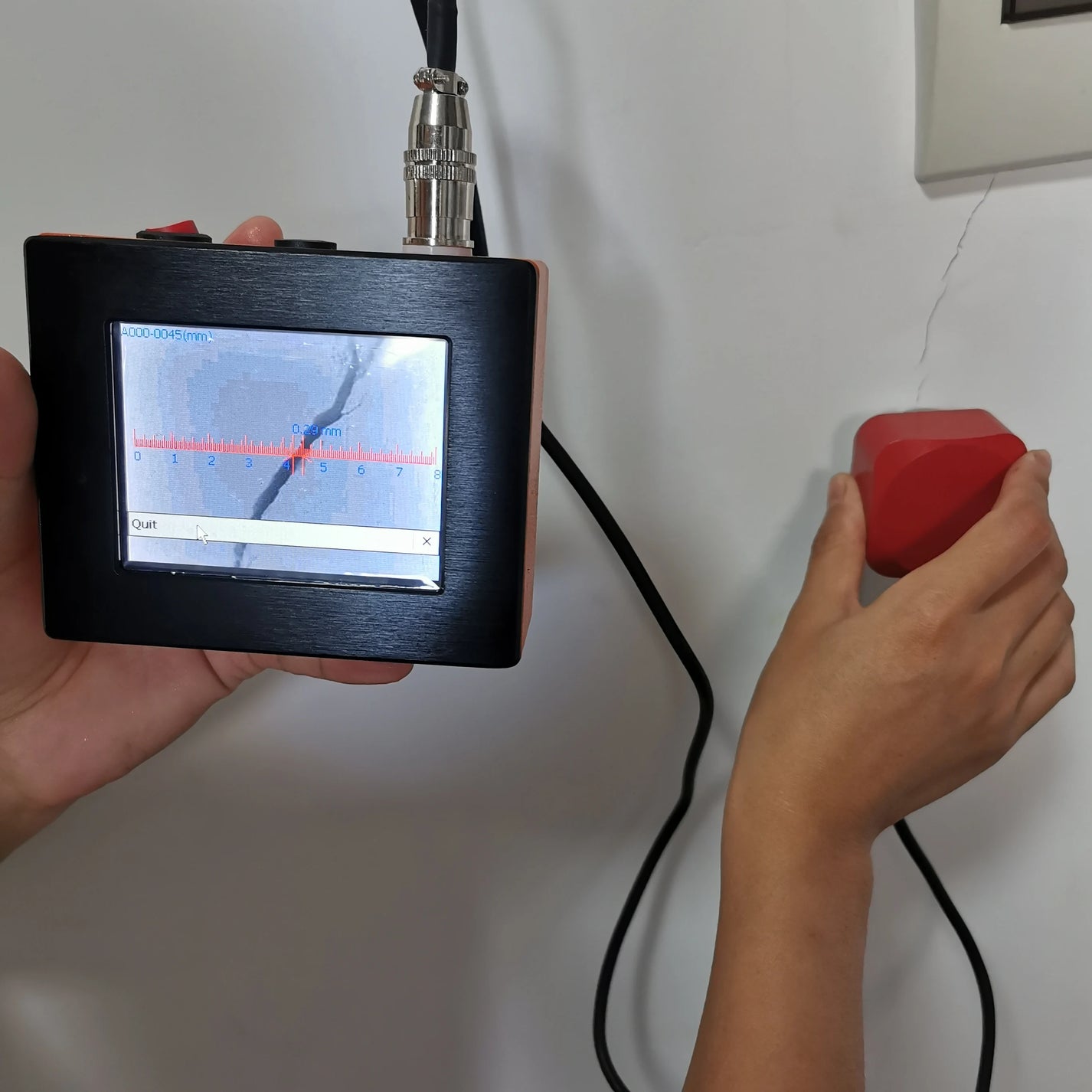 Ck-102 Digital Concrete Crack Width Meter Metal Surface Crack Tester