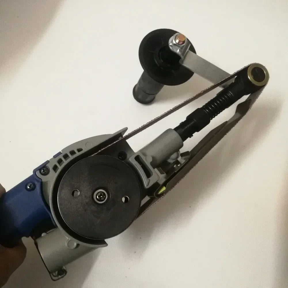 220V 550W Variable Speed Belt Sander Grinder Polisher 30×533mm Sanding Machine with 10pcs product detail image 5