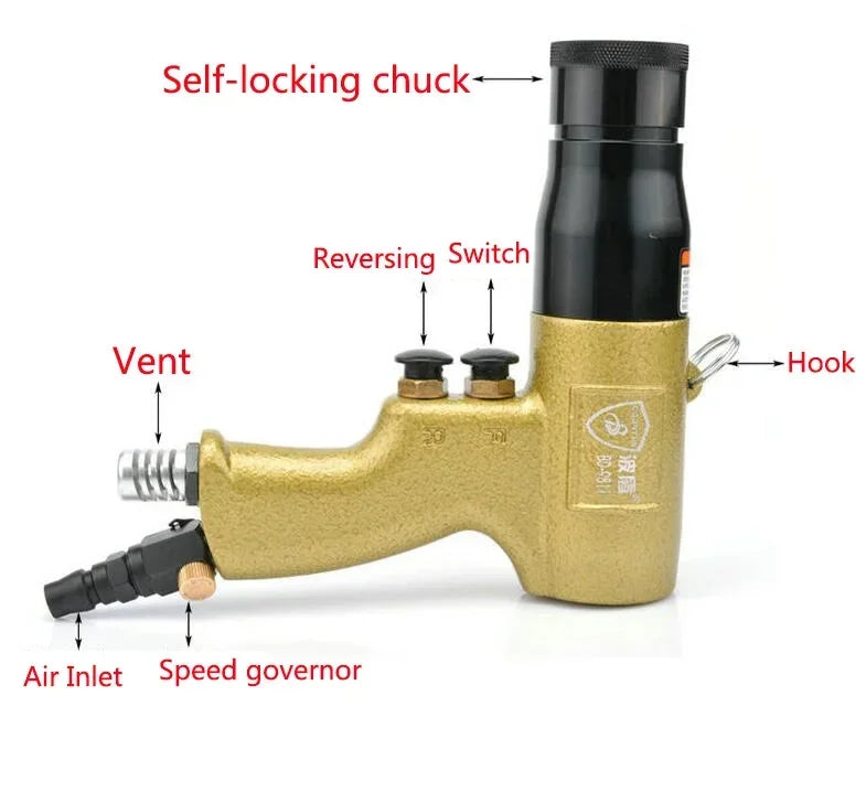 Pneumatic Air Nut Riveter Pulling Tool M5 M6 M8 M10 Rivet Puller Gun for Industrial Riveting product detail image 5