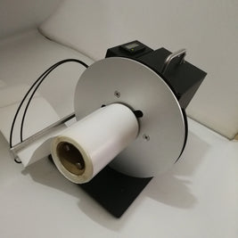 N3 automatic label rewinder control and roll support detail