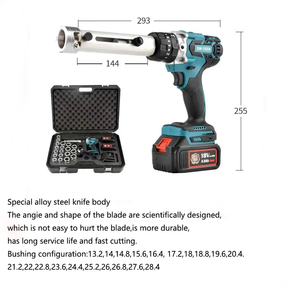 SW-1018 18V Portable Electric Wire Stripping Machine Rechargeable Cable Stripper Tool for product image 6