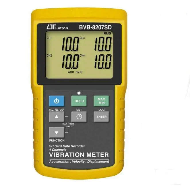 Lutron BVB-8207SD 4 Channel Digital Vibration Meter Real-Time Data Recorder Analyzer for product detail image 2