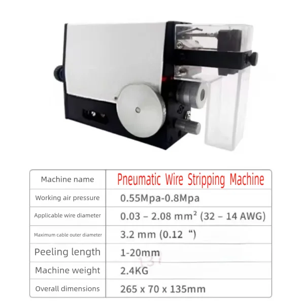 High Precision Induction Pneumatic Wire Stripping Machine 0.03-2mm² Automatic Cable Peeling product detail image 7