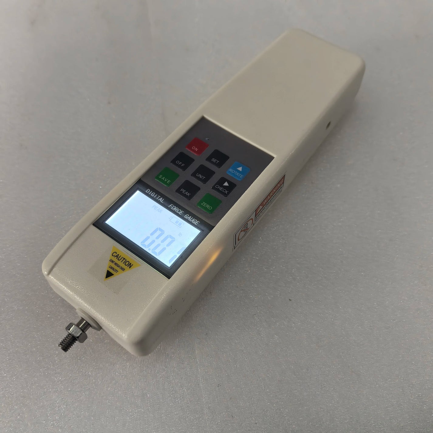 GY-4 handheld fruit firmness tester with probe connector and LCD force gauge