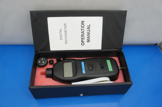 DT-2236B 2-in-1 Digital Laser & Contact Tachometer | LCD RPM Meter