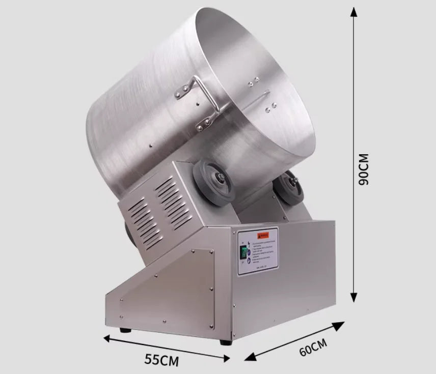 Commercial Popcorn Seasoning Coater Mixer Tumbler | Flavor Powder Coating & Wrapping Machine product detail image 5