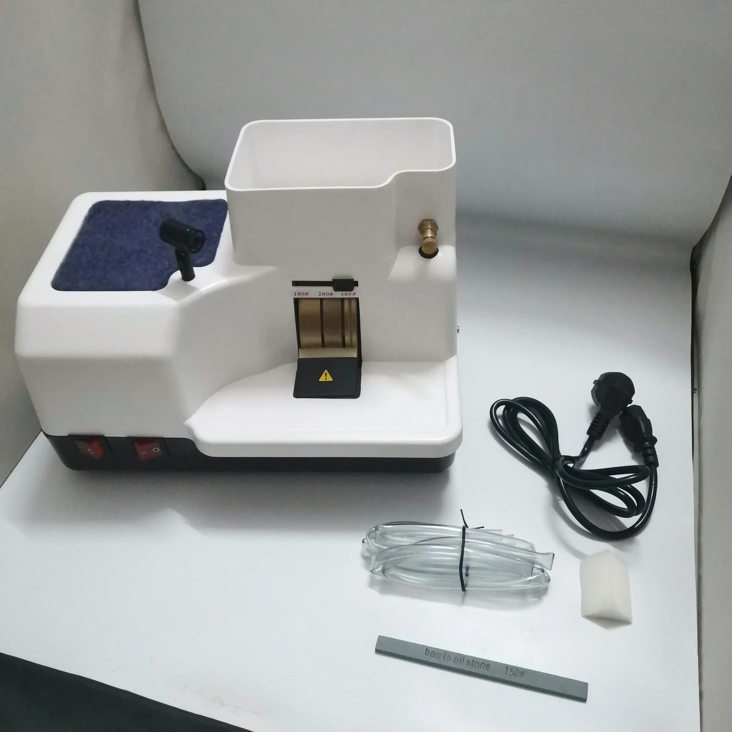 Optical Hand Edger | Manual Eyeglass Lens Grinder with 3 Wheels, AC Motor & LED Lamps 6A product image 2