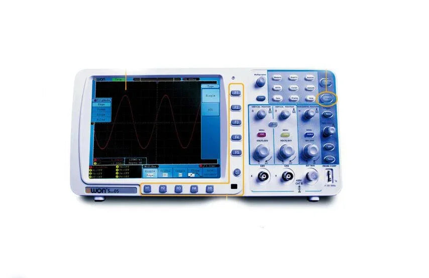 OWON SDS8302V Deep Memory Digital Oscilloscope 300MHz 2.5GS/s 8" LCD 10M FFT LAN VGA product detail image