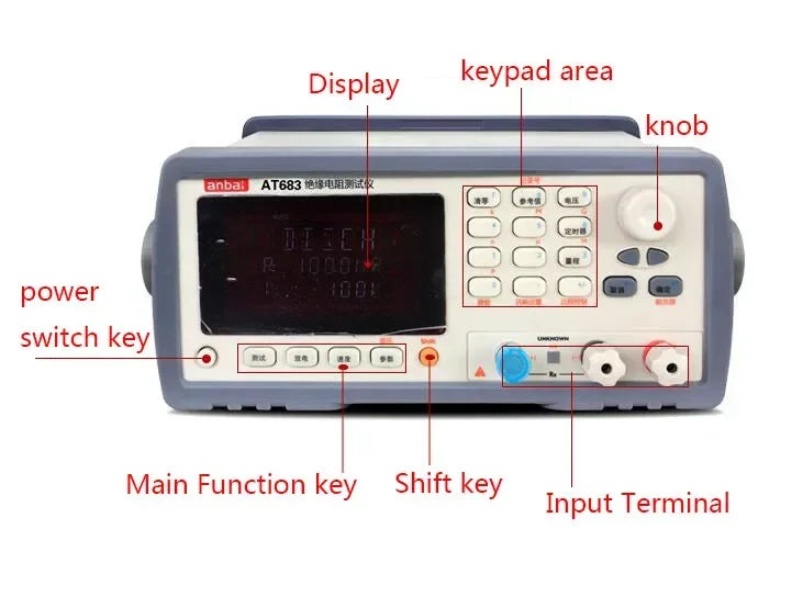 Brand New AT683 Digital High Insulation Resistance Tester Megohmmeter 100KΩ~10TΩ Voltage product image 6