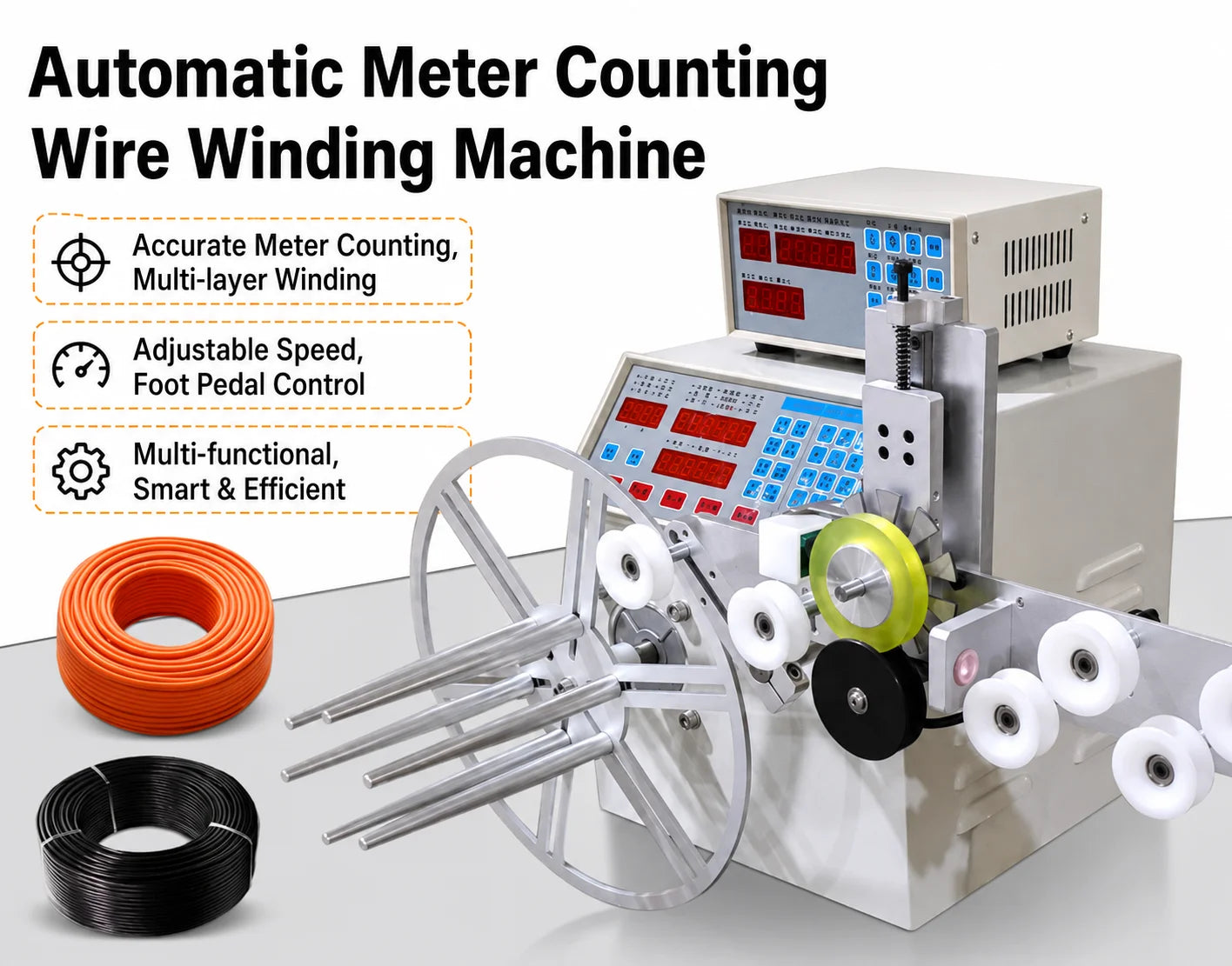 Automatic Meter Counting Cable Winding Machine