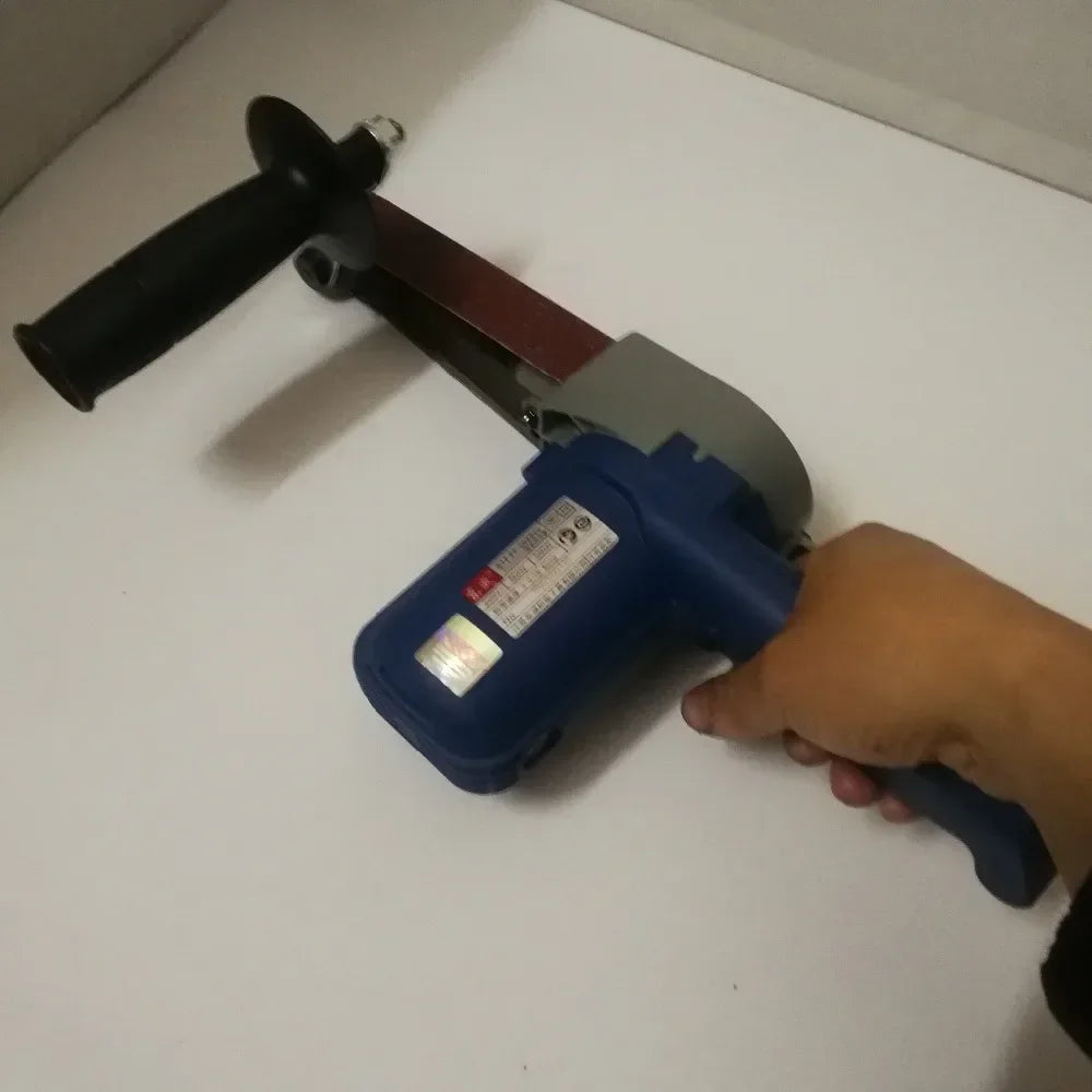 220V 550W Variable Speed Belt Sander Grinder Polisher 30×533mm Sanding Machine with 10pcs product detail image 4