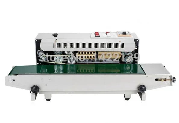 FR-900 220V Continuous Plastic Bag Film Heat Band Sealing Machine Steel Wheel Printing product detail image