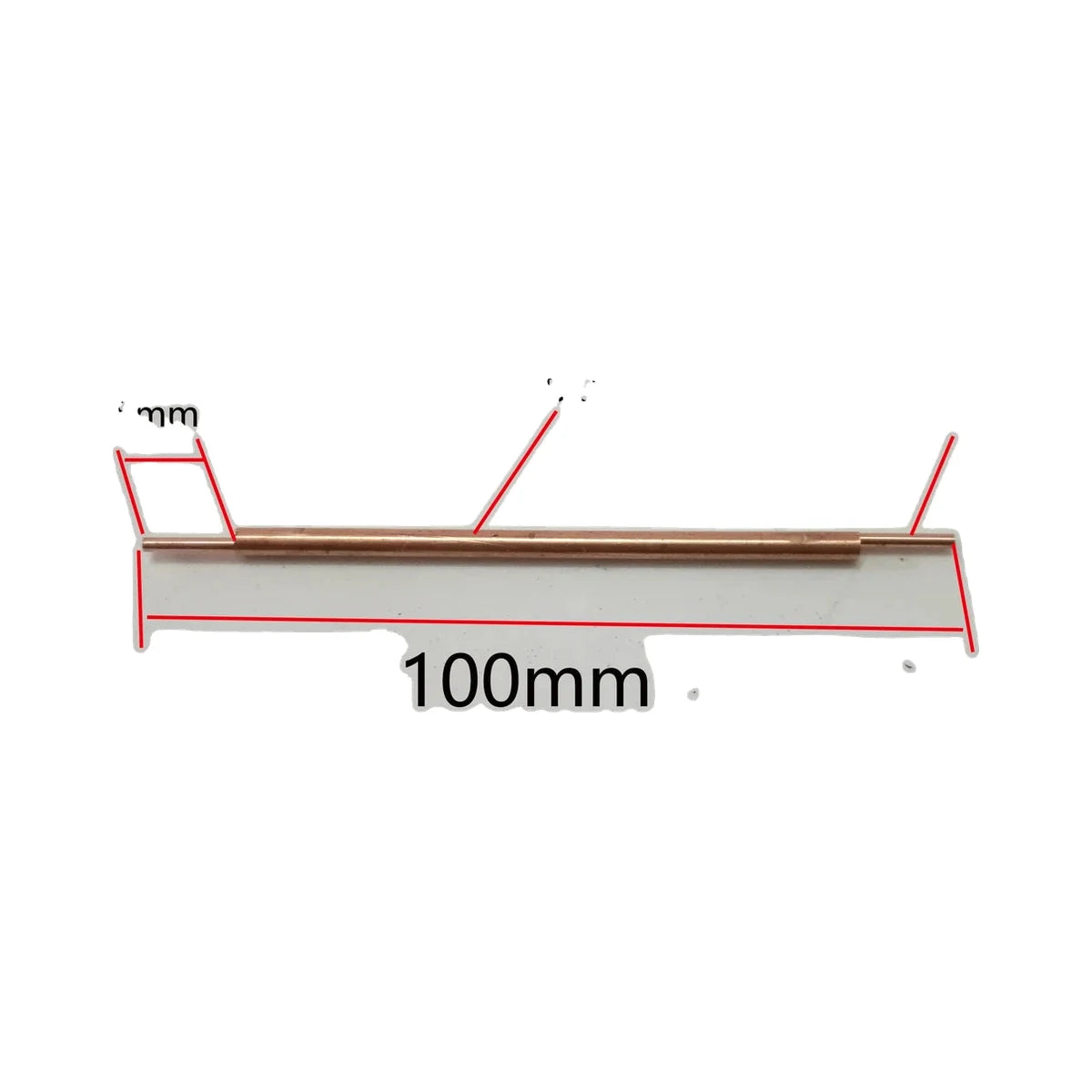 D3 x 100 mm spot welding electrode dimension view