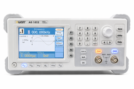 OWON AG1022 25MHz 125MSa/s 2-channel waveform generator with LCD and CH1 CH2 outputs