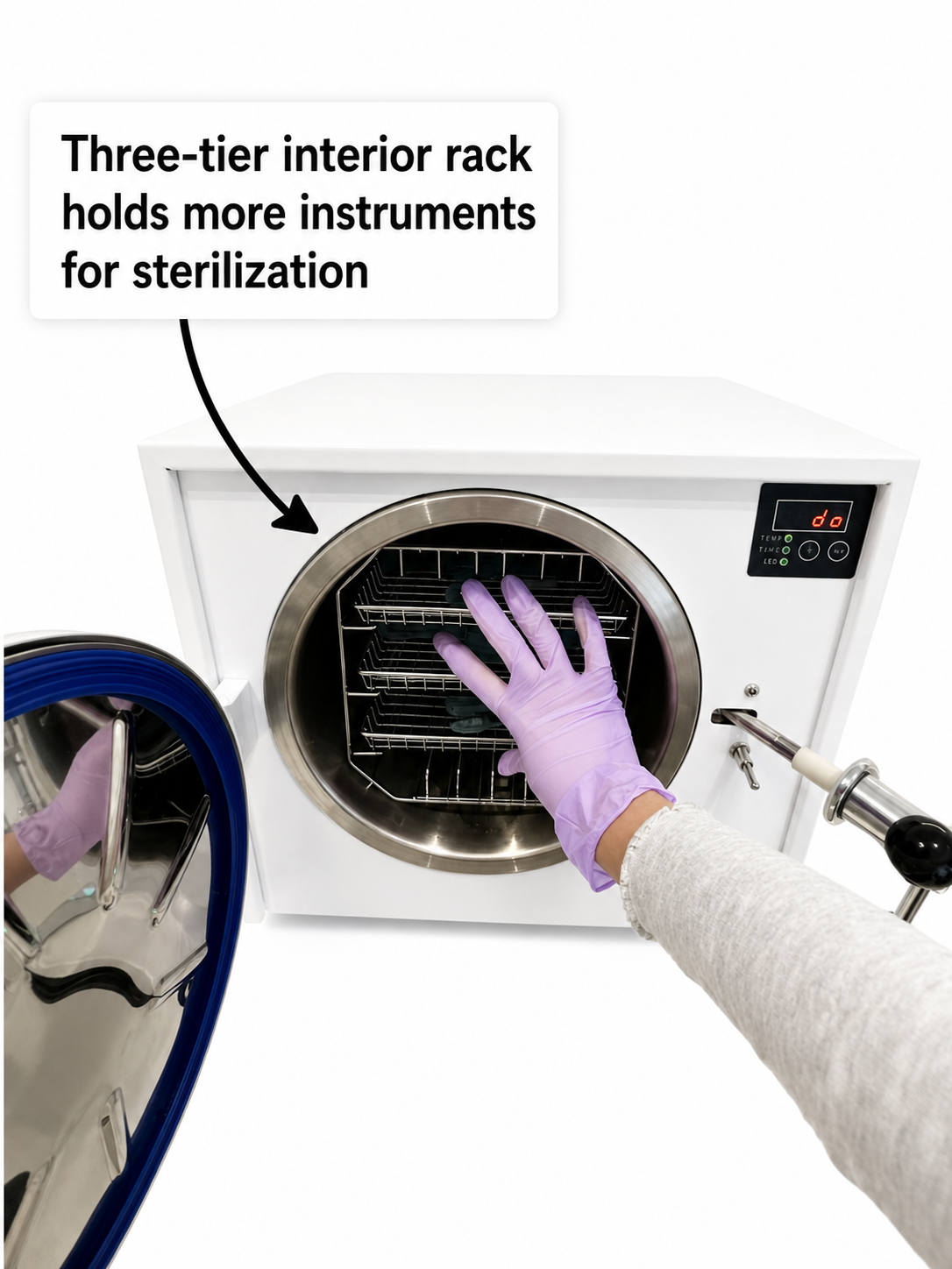 18L 23L autoclave sterilizer model details and control panel
