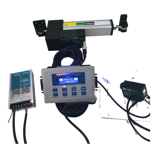 EPC-A10 servo web guiding system kit with controller, color mark sensor, power supply, cables, manual and servo actuator