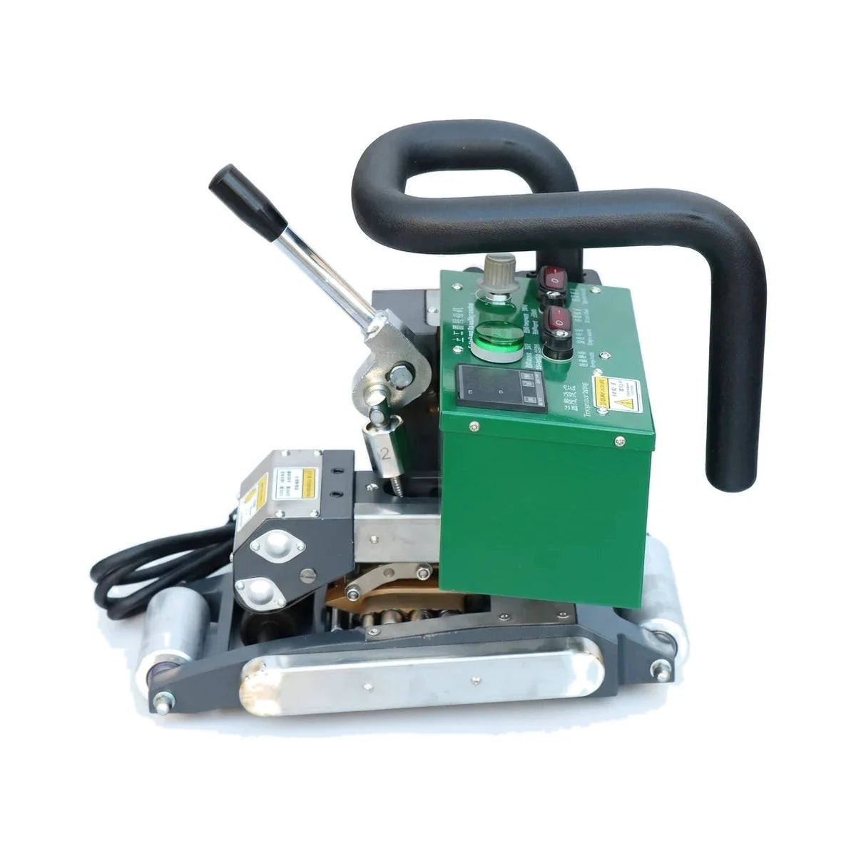 Geomembrane welding machine control panel and variable speed controls