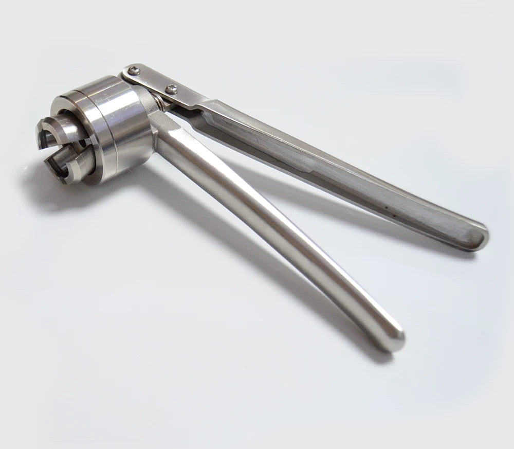 FMF manual vial cap crimper with stainless steel handles