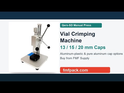 Qers-SD manual vial crimping machine demo video for 13/15/20 mm vial cap crimping