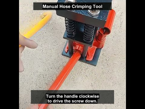 Manual hydraulic hose crimper 12-22mm 6 ton bottle jack tool demo video