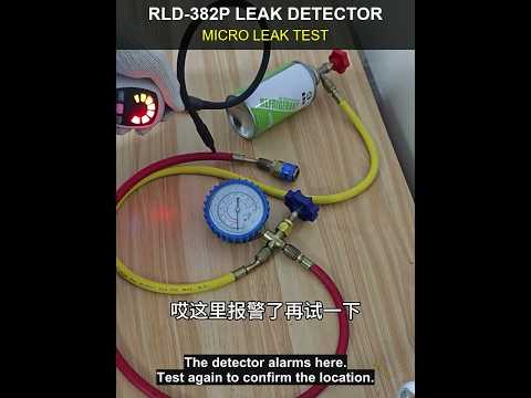RLD-382P portable refrigerant leak detector micro leak test demo