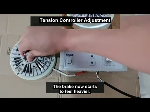 KTC800A tension controller demo video for magnetic powder brake clutch web tension control