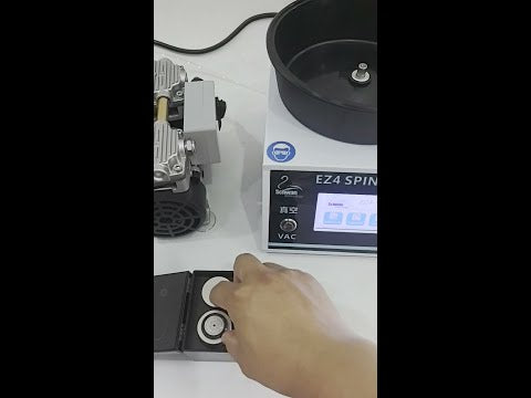 EZ4 SC4 benchtop vacuum spin coater demo video with touch screen and vacuum spin chuck