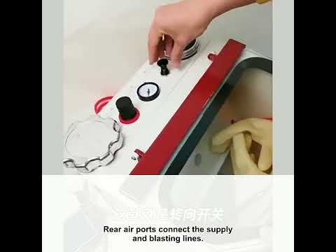VI twin-pen dental lab sandblaster YouTube demo